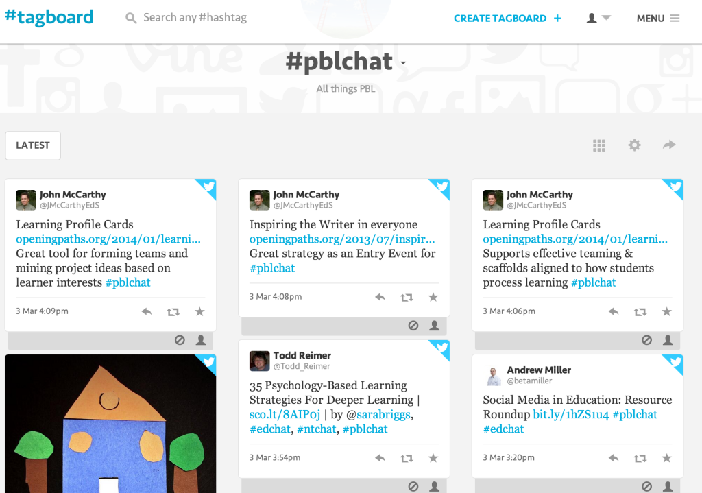 Collaboration: Virtual & Instant with Tagboard 3 Tagboard-pblchat_ex