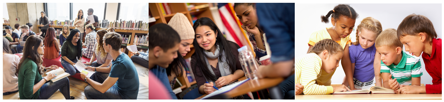 Intentional Differentiated Instruction for systemic implimentation. Picture includes different groups of learners from elementary to secondary engaged in learning experiences.